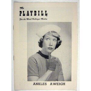 Ankles Aweigh Playbill September 1955 Lee Parker Betty Kean Gabriel Dell Ticket
